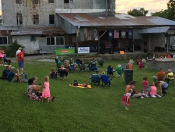 Outdoor Speaking Event with Attendees